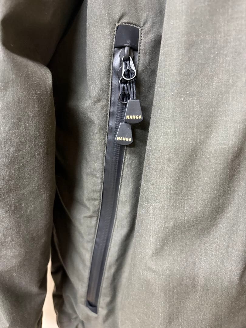 NANGA別注　HINOCリムフード　タキビダウン　カーキ色　XL 美品