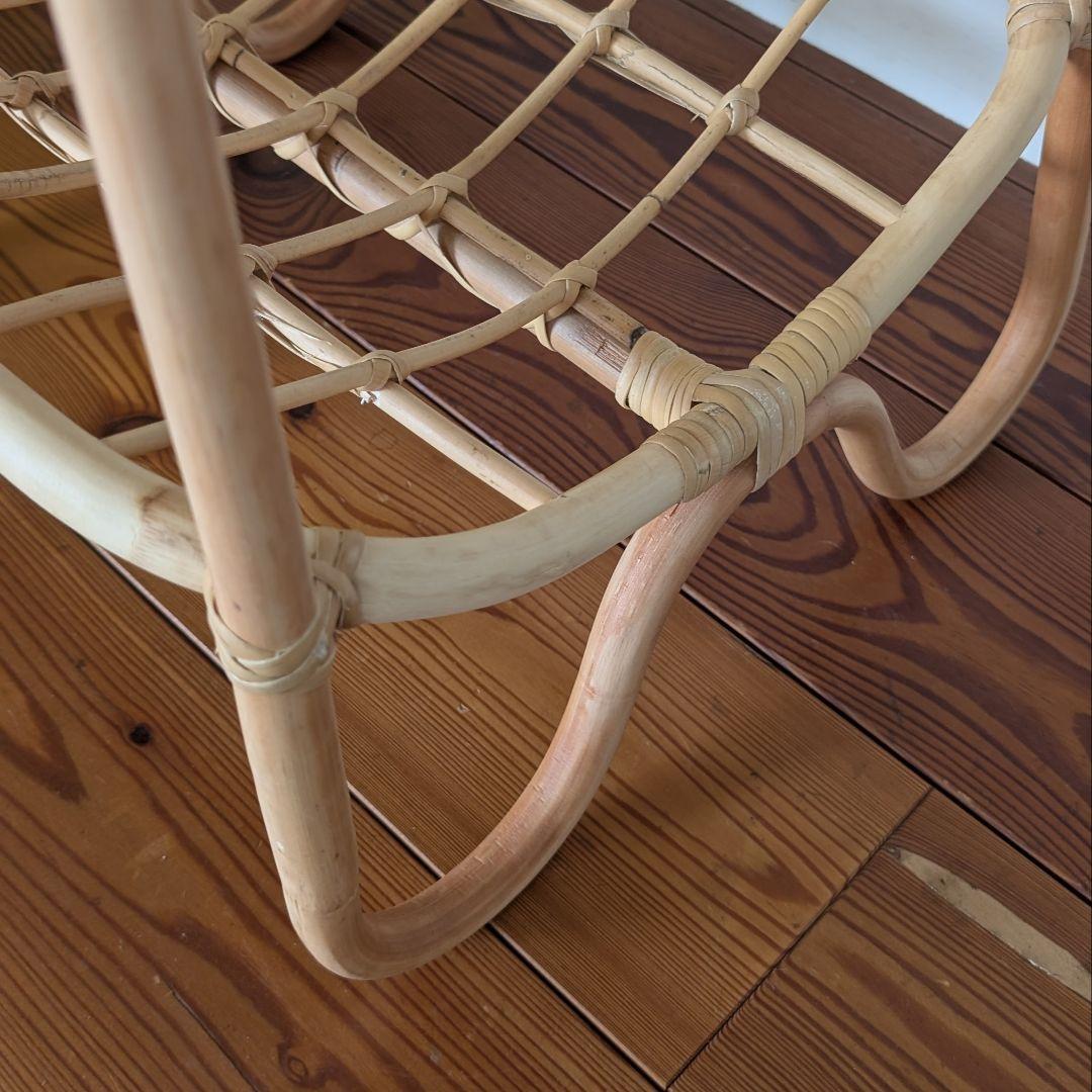 ラタン サイドテーブル ナチュラルウッド