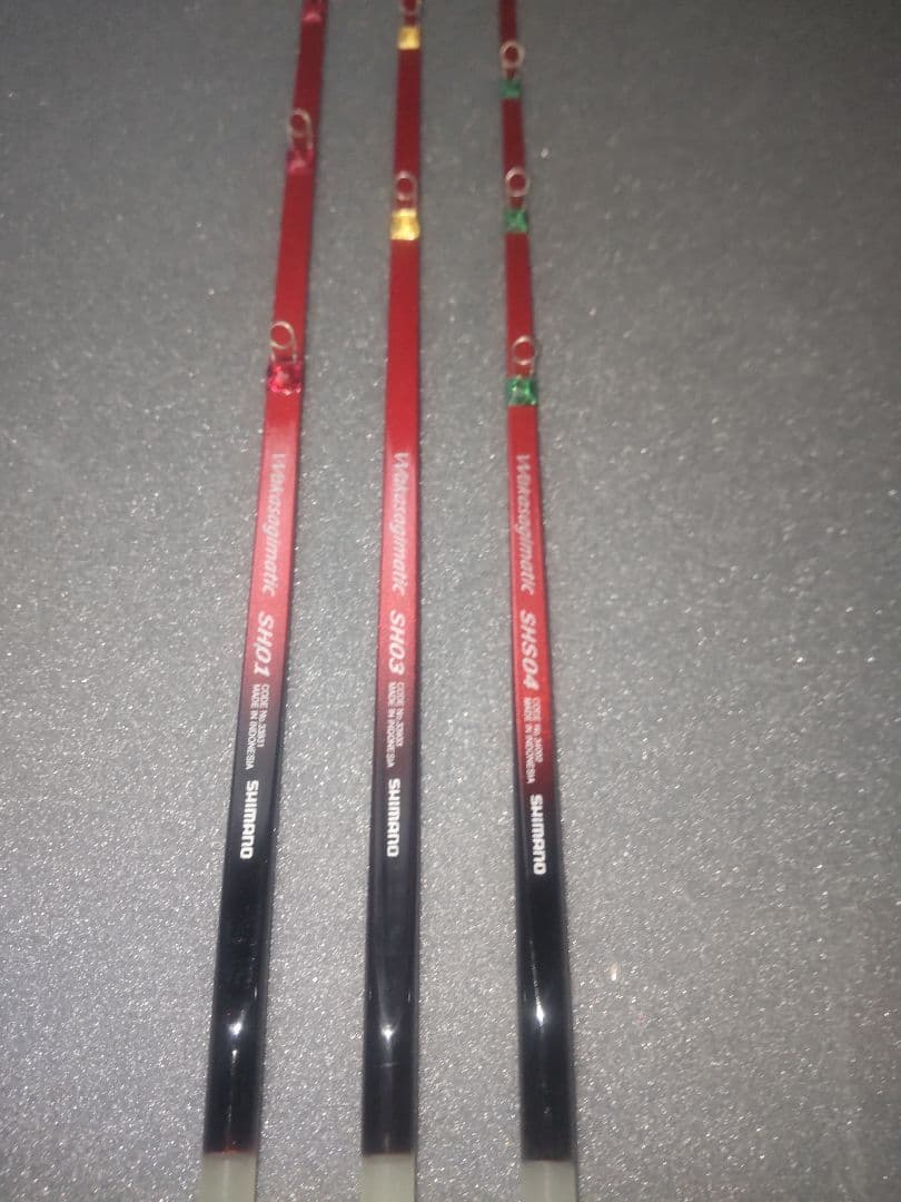 シマノ　wakasagimatic DDM(赤/黒ラメ) セット