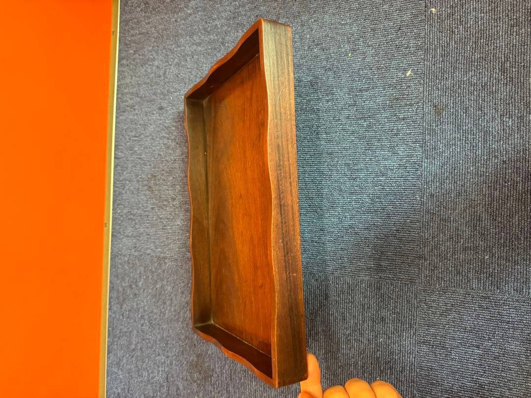 1961 唐木 煎茶盆 煎茶道具 古美術 古道具 アンティーク 木地盆　時代物