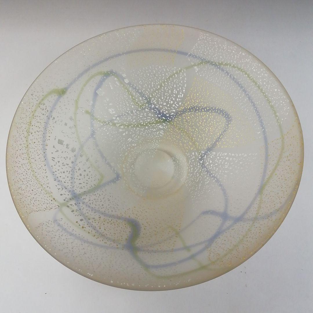 Ｔ５５６　茶碗　『ガラス茶碗』『上野良樹 作』　共箱　抹茶碗　茶道具