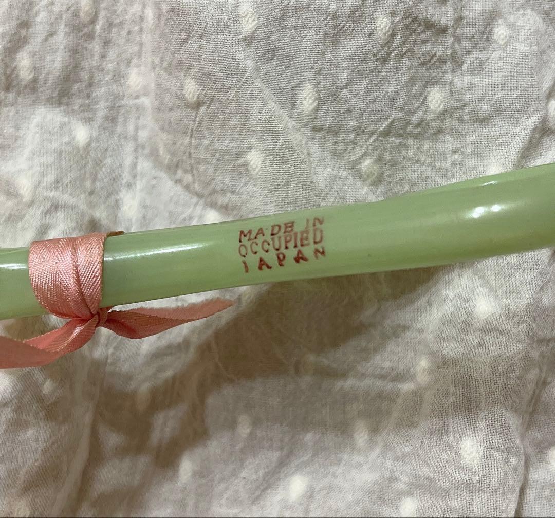 希少　オキュパイドジャパン　レトロ　セルロイド　ガラガラ　赤ちゃん　いぬ　犬