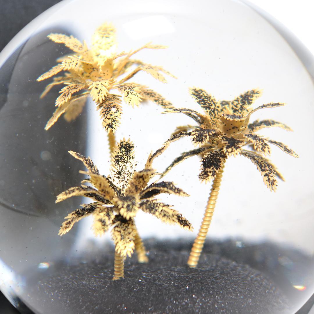 【美品】サンローラン リヴ・ドロワ スノードーム パームツリー ヤシの木