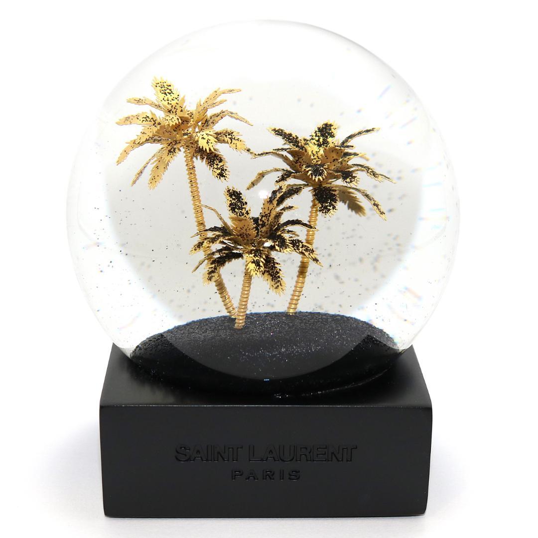【美品】サンローラン リヴ・ドロワ スノードーム パームツリー ヤシの木