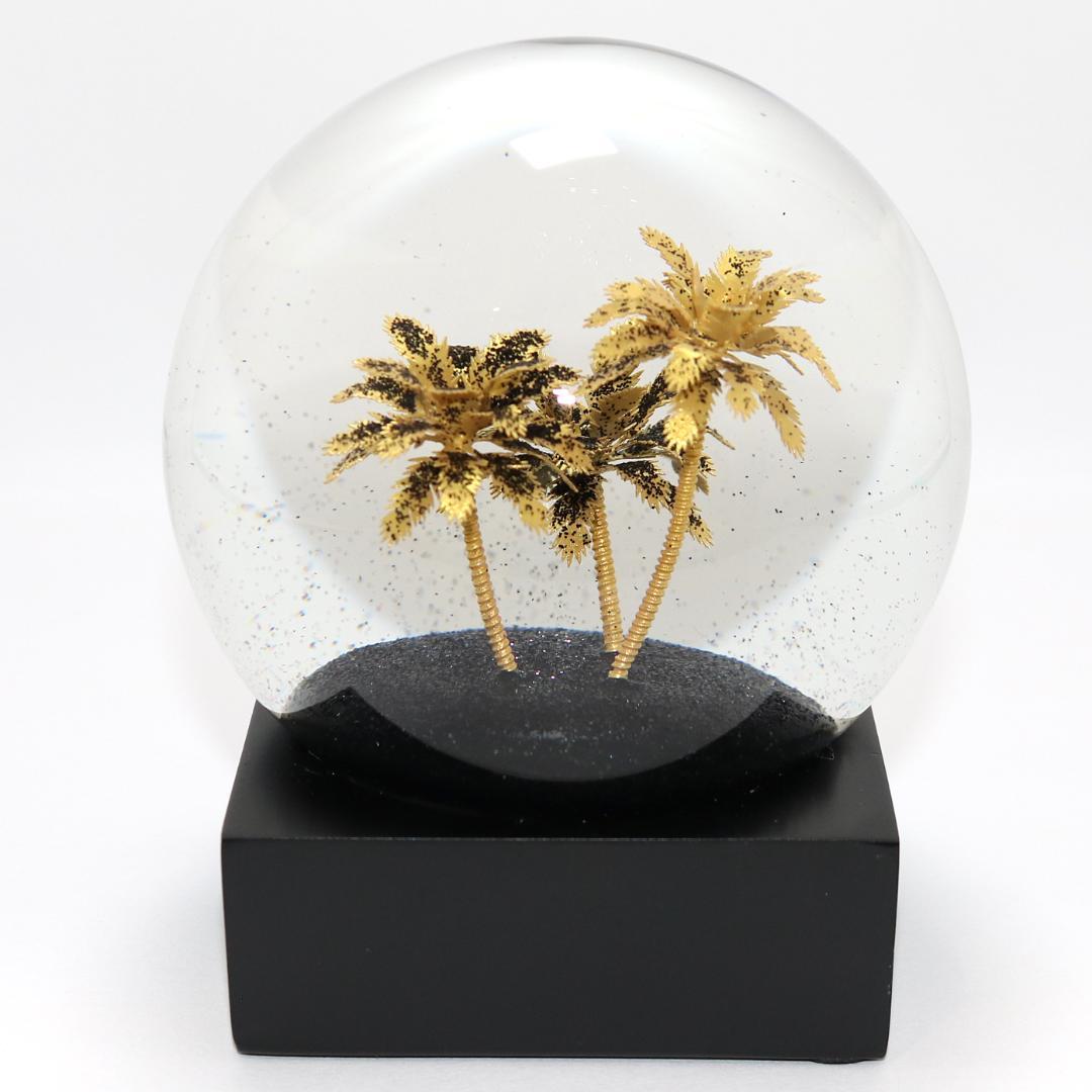 【美品】サンローラン リヴ・ドロワ スノードーム パームツリー ヤシの木