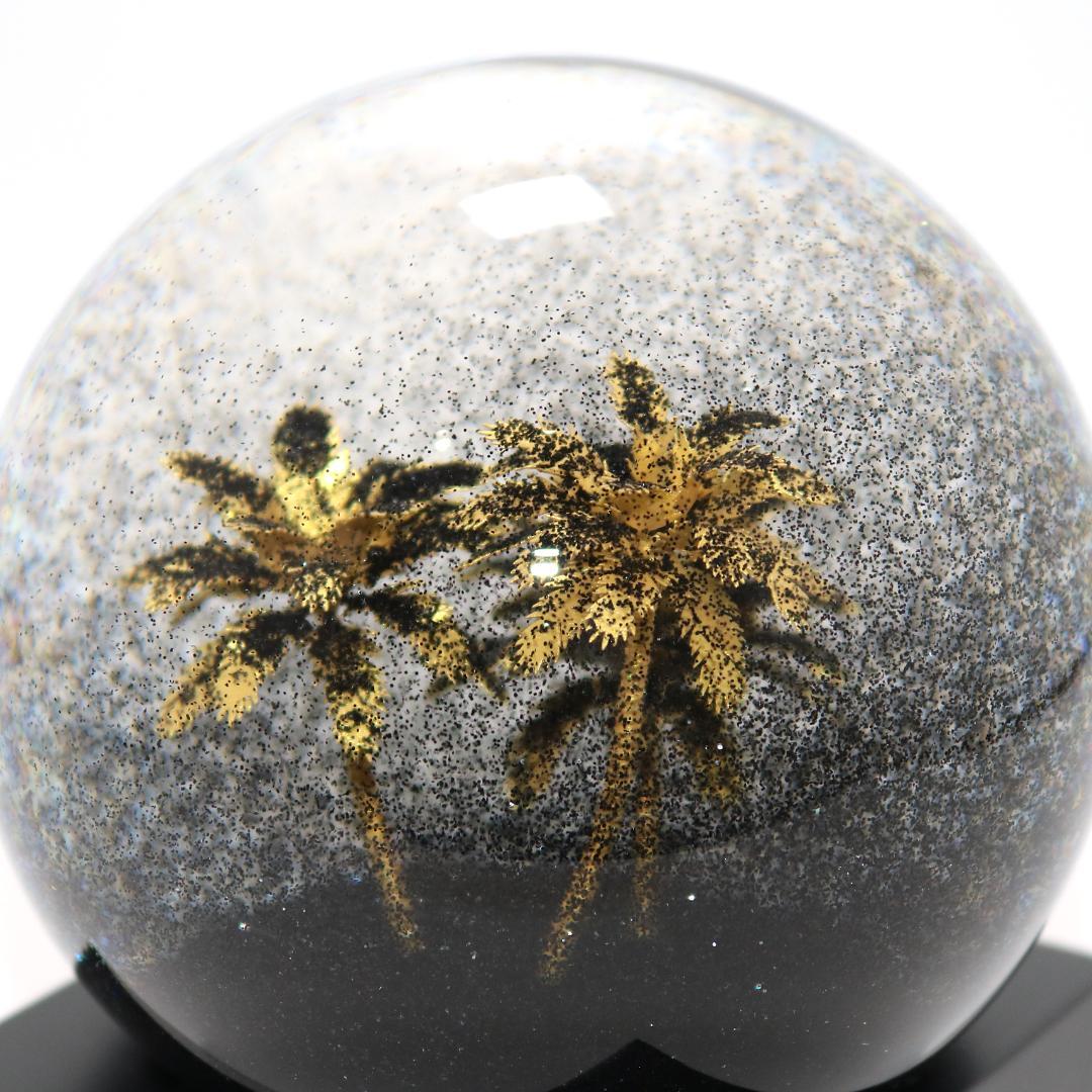 【美品】サンローラン リヴ・ドロワ スノードーム パームツリー ヤシの木