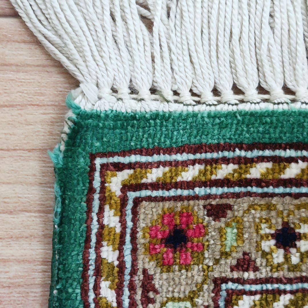 Y3348 高級ペルシャ絨毯 クム産 シルク100% 手織り90万ノット