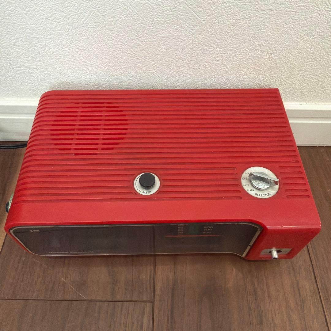 National Panasonic AM/FMラジオ付きパタパタ時計