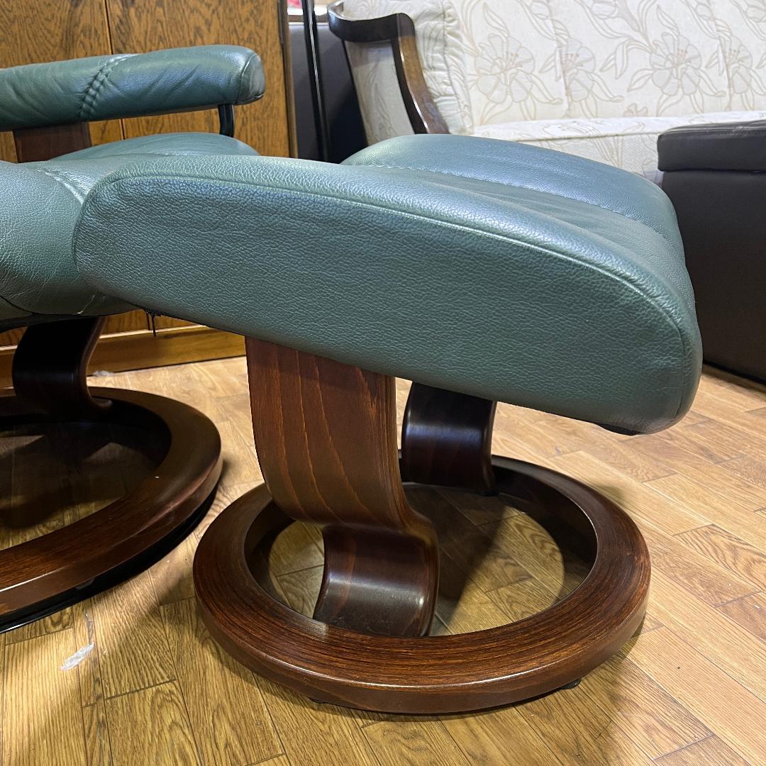 エコーネス コンサル ストレスレスチェア＆オットマン Sサイズ 美品