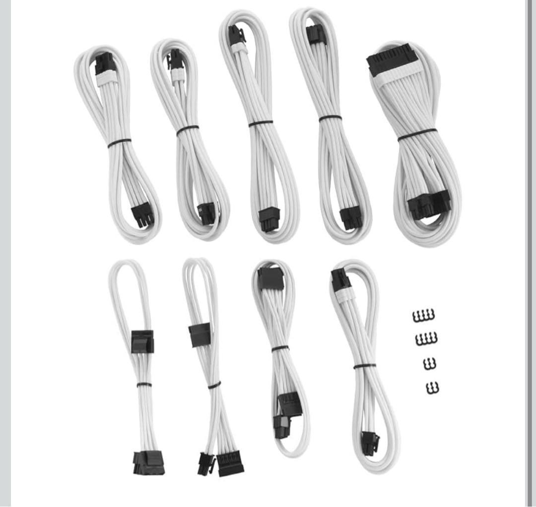 訳あり特価⭐️Cablemod プロシリーズケーブルキット ホワイト 10本セット