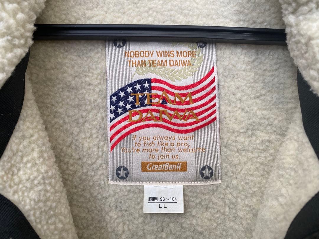 TEAM DAIWA フリースジャケット LLサイズ ホワイグレー(即購入可能)