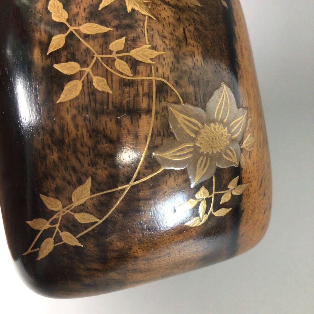 Ｒ８３６　香合　『坂田峰俊作』『鉄線蒔絵』『琳派香合』　共箱　茶道具