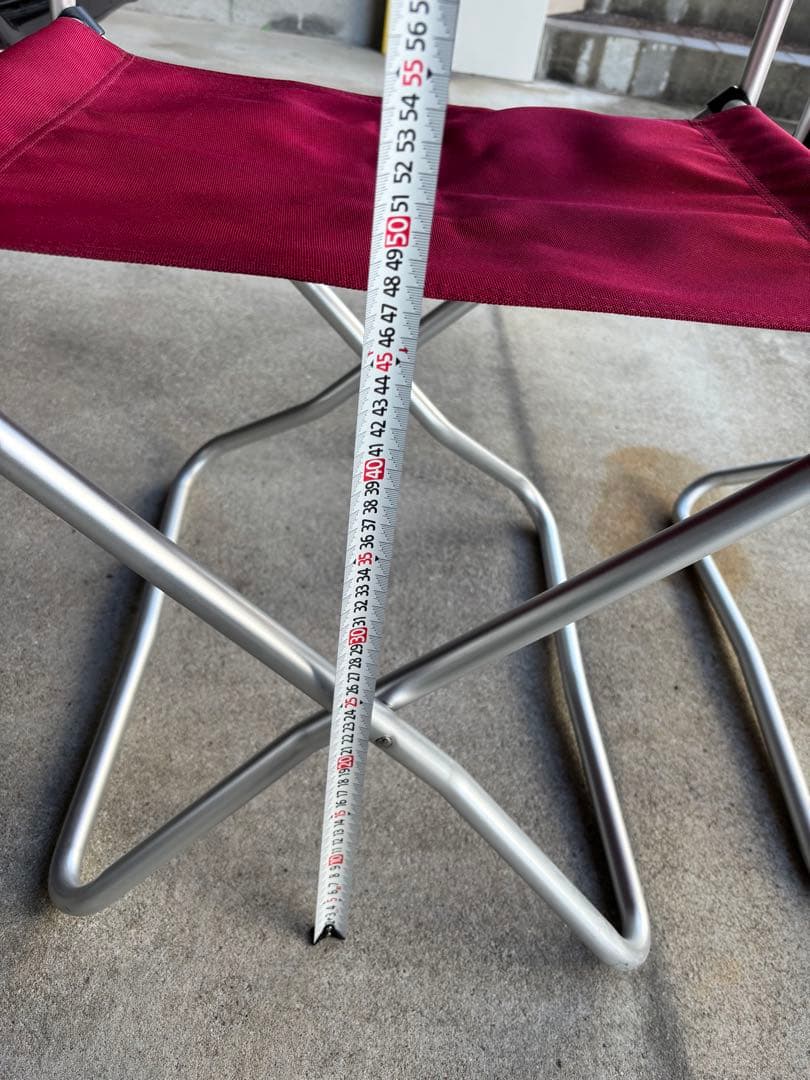 バーガンディ アウトドアチェア 2脚セット （シート高460mm）