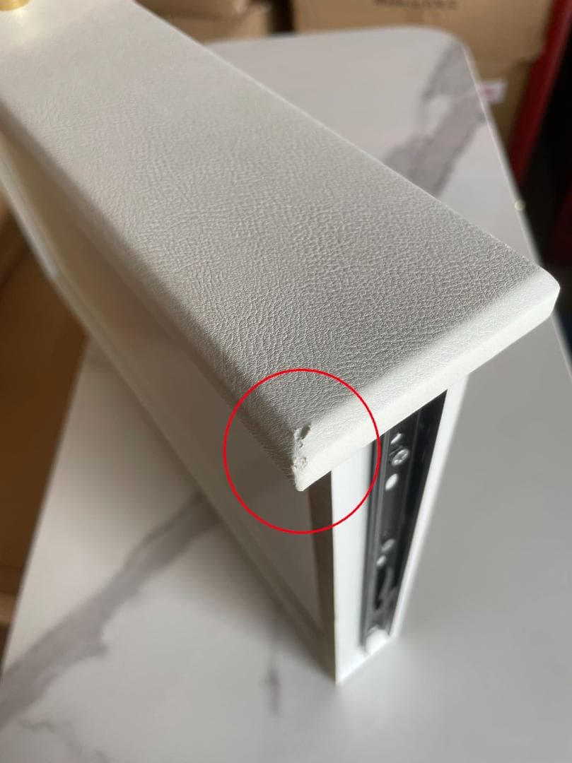 ホワイト モダンドレッサー デスクのみ訳あり品写真をご確認J204-100-02