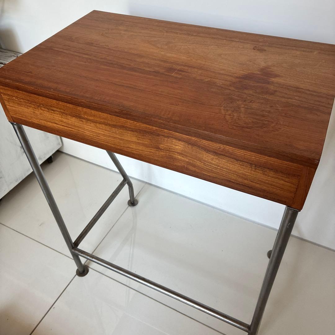 チーク材 無垢材 ヴィンテージデスク / 作業台 / コンソールテーブル