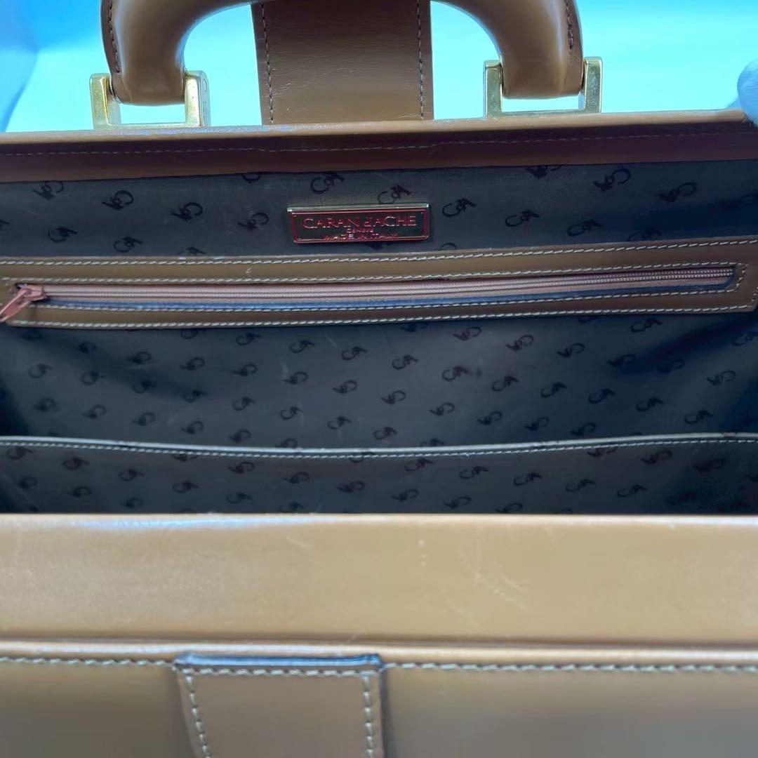 極美品　カランダッシュ　レザーブリーフケース　ダレスバッグ　本革　キャメル