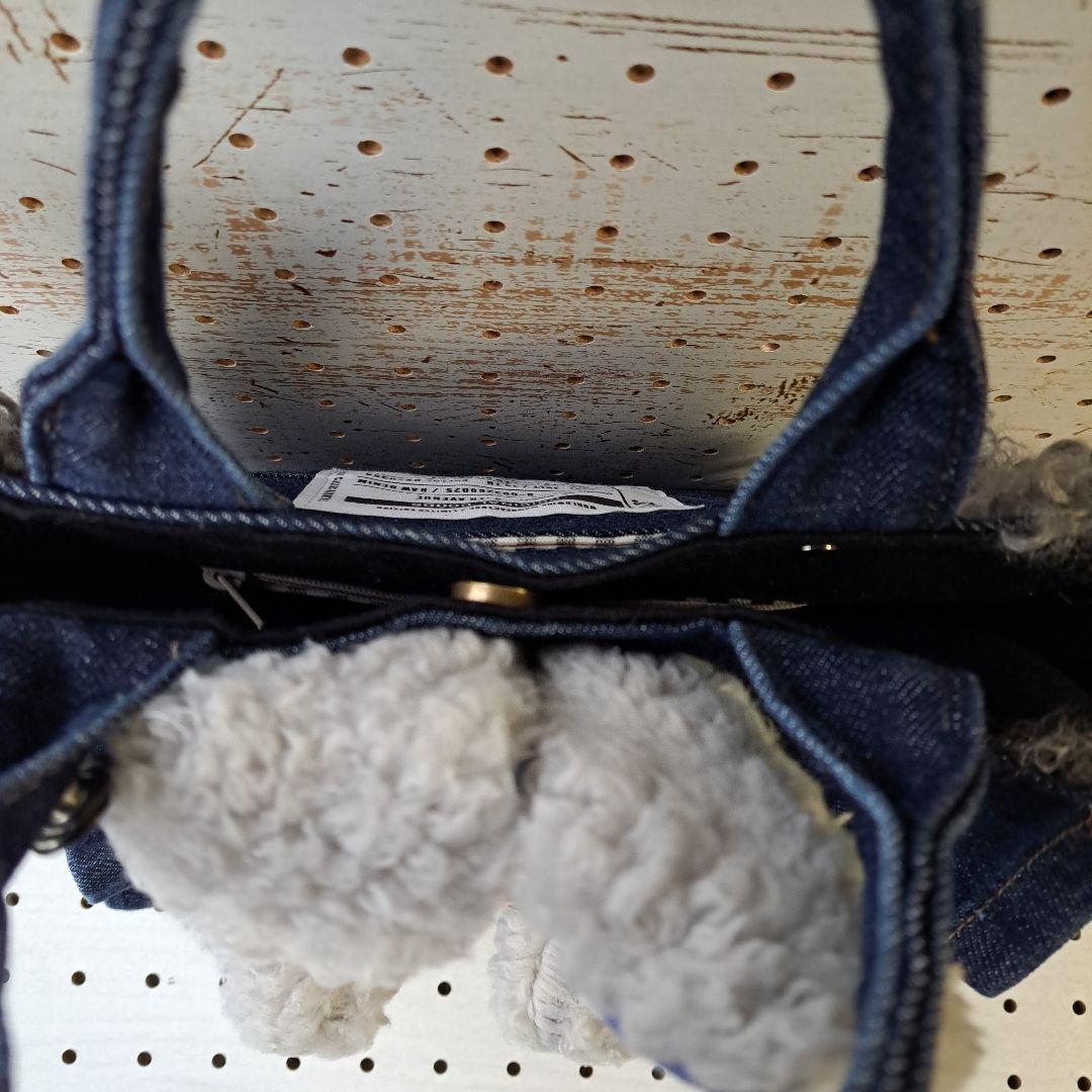 n*o様 コヤンイサムチョン　リトルサンダー　デニムリメイクフリルトートバッグ