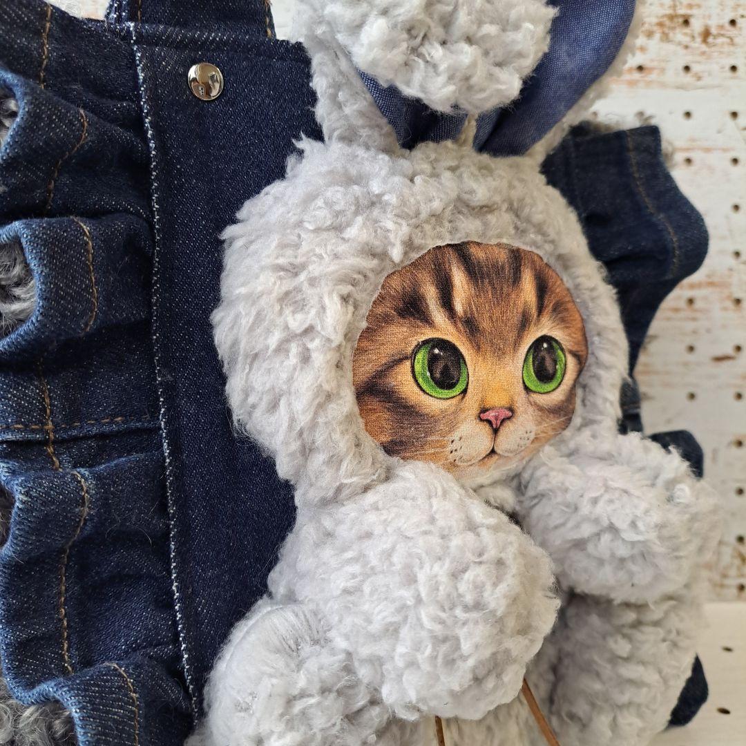 n*o様 コヤンイサムチョン　リトルサンダー　デニムリメイクフリルトートバッグ