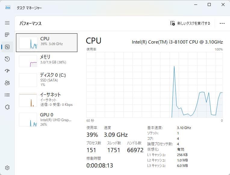 Windowsデスクトップ ThinkCentre M720Q Tiny | i3-8100T 8GB