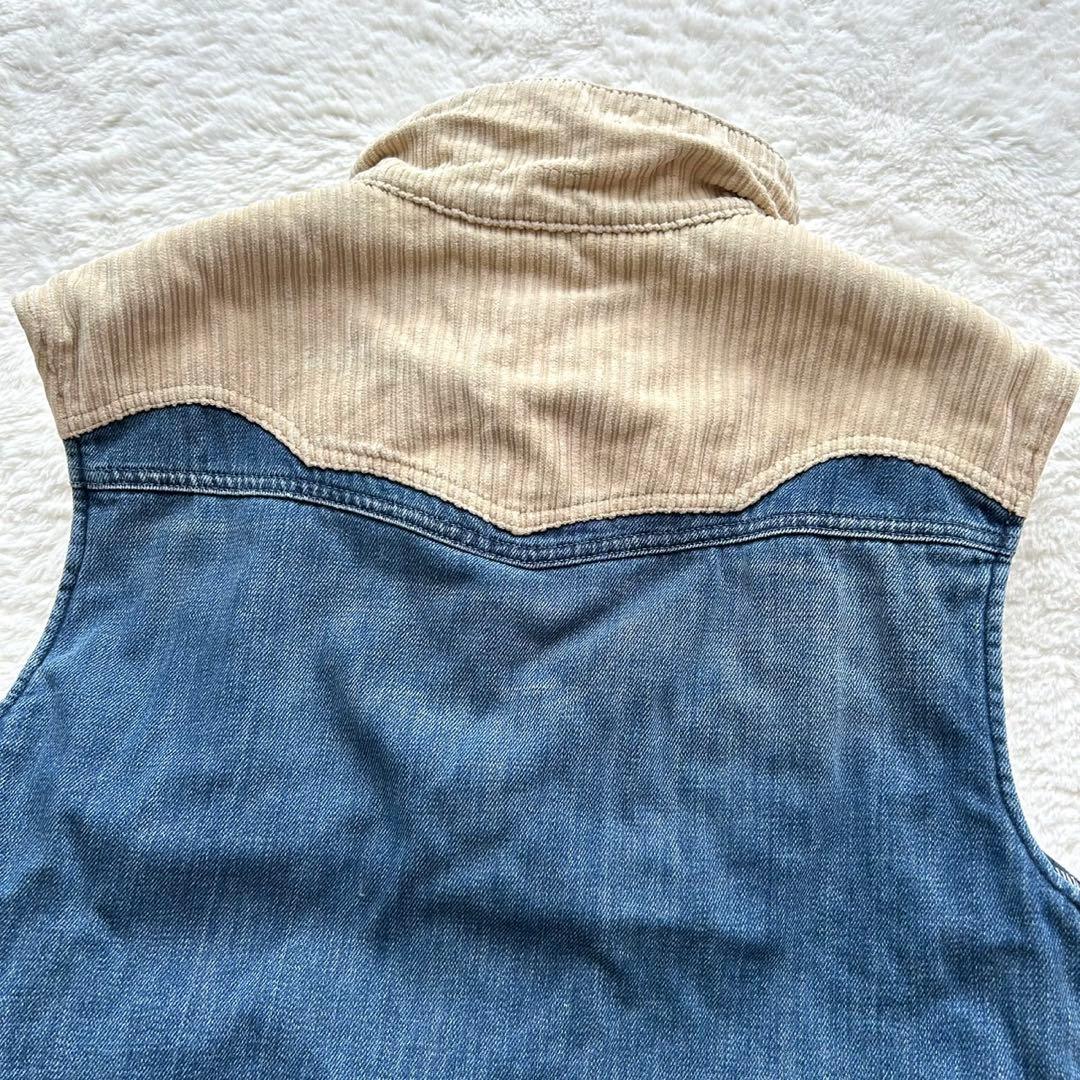 【美品】DOLCE & GABBANA デニム コーデュロイ切替ベスト YK2