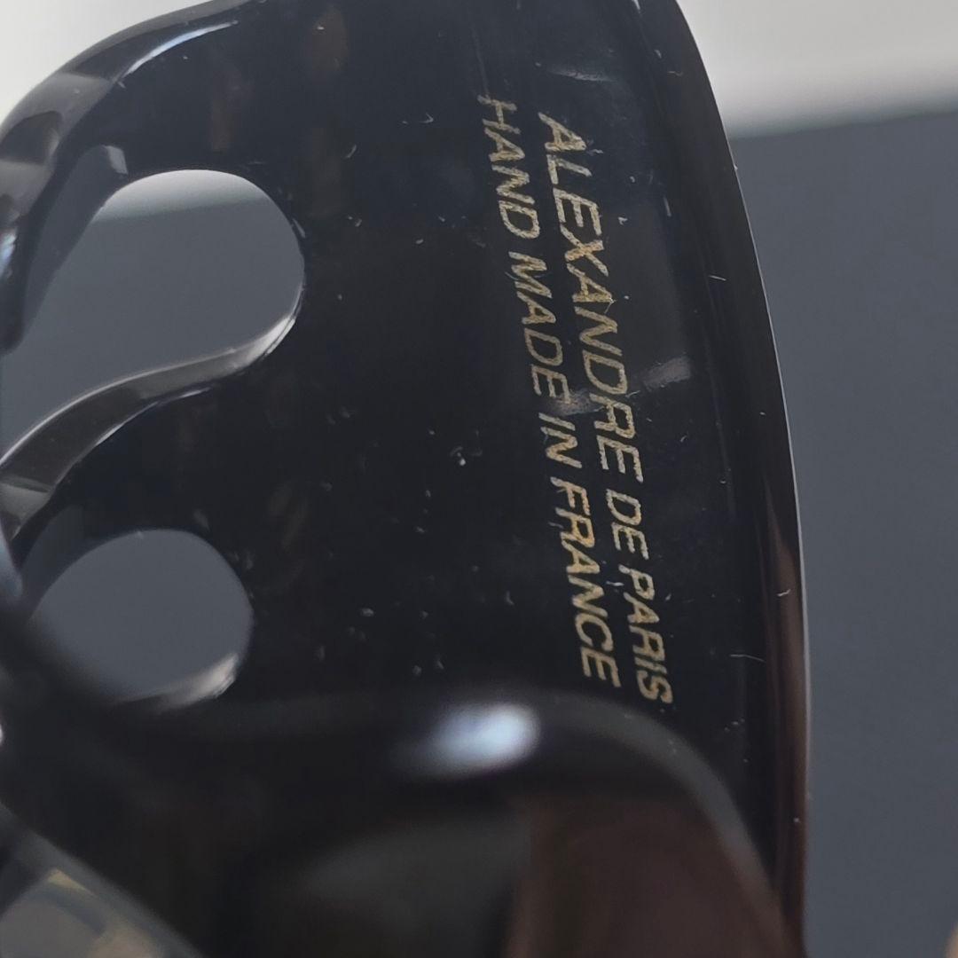 【極美品】アレクサンドルドゥパリ　豪華両面ネコ装飾クリップ　M