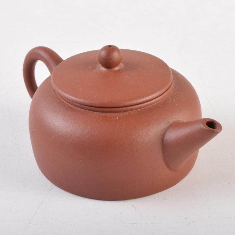 中国　荊渓恵孟臣製　紫砂　朱泥　急須　茶壷　V　9219