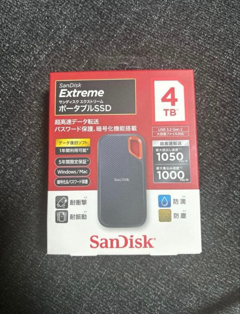 SanDisk SSD 4TB サンディスク ポータブルSSD 新品未使用
