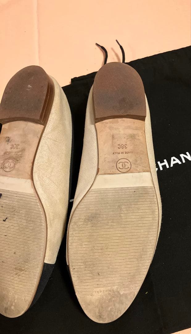 シャネル　スエードバレエシューズ　フラットシューズ