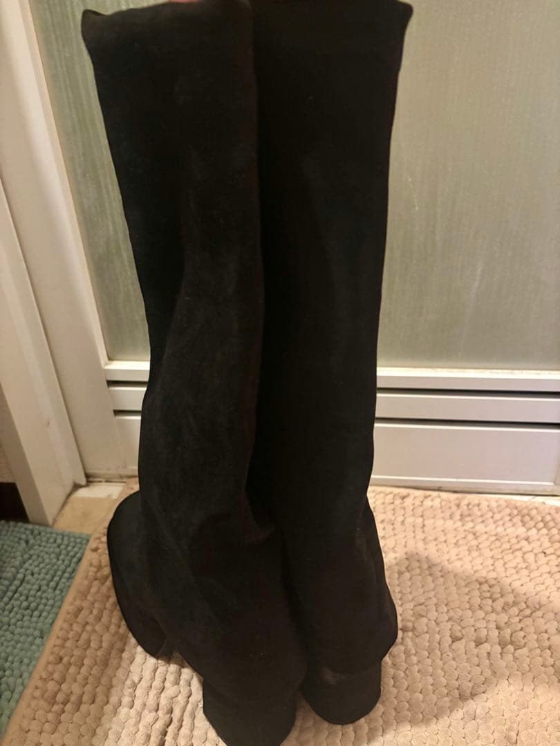 EMODA ルーズフレアカバーフィットブーツ BLACK