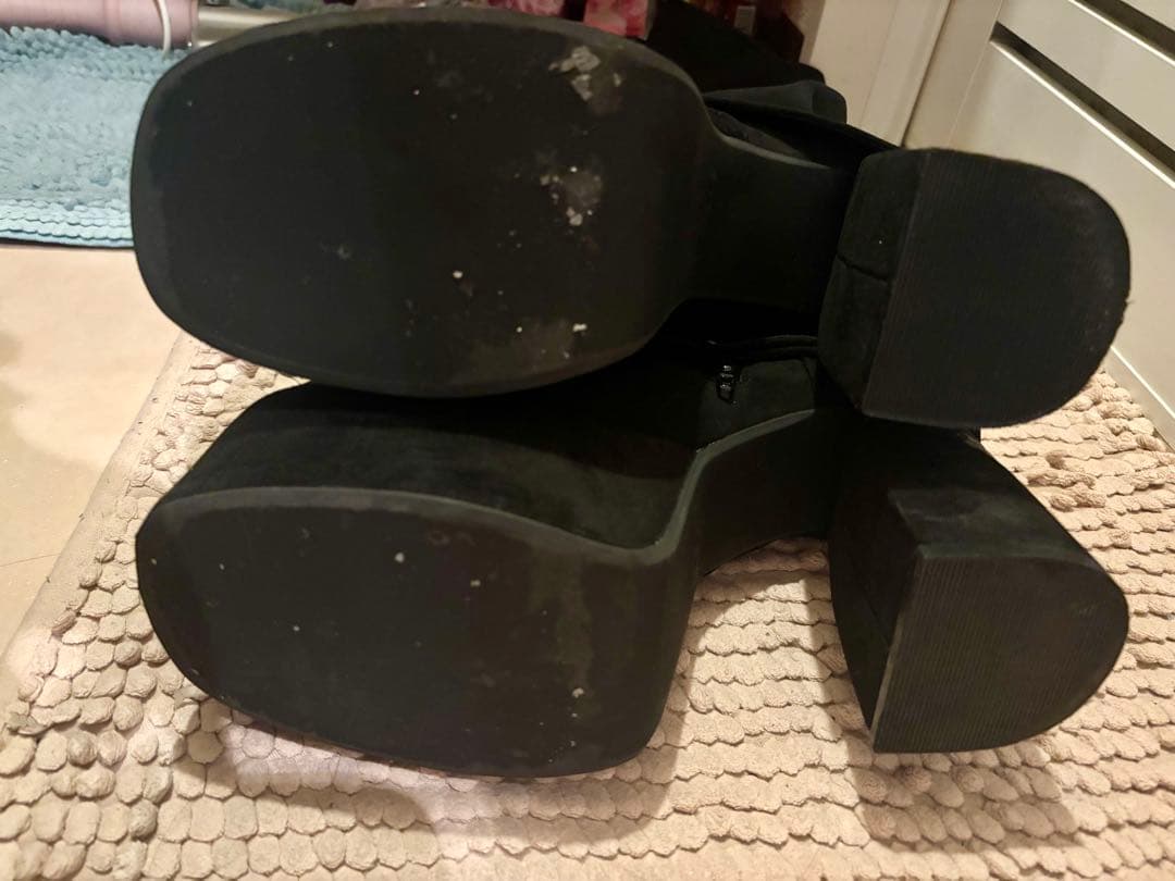 EMODA ルーズフレアカバーフィットブーツ BLACK