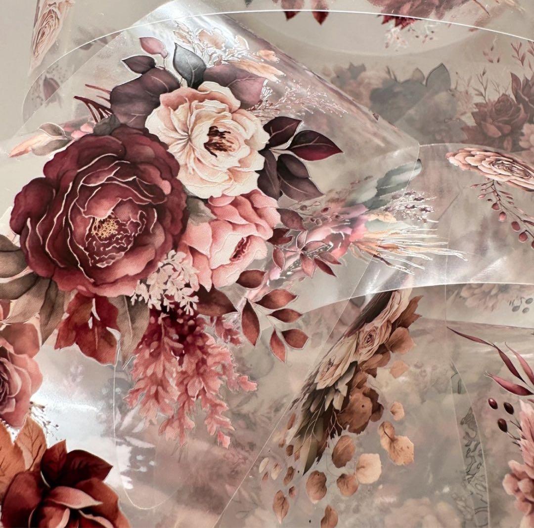 新品　magical touch　PET花マスキングテープ　マステ　5mロール