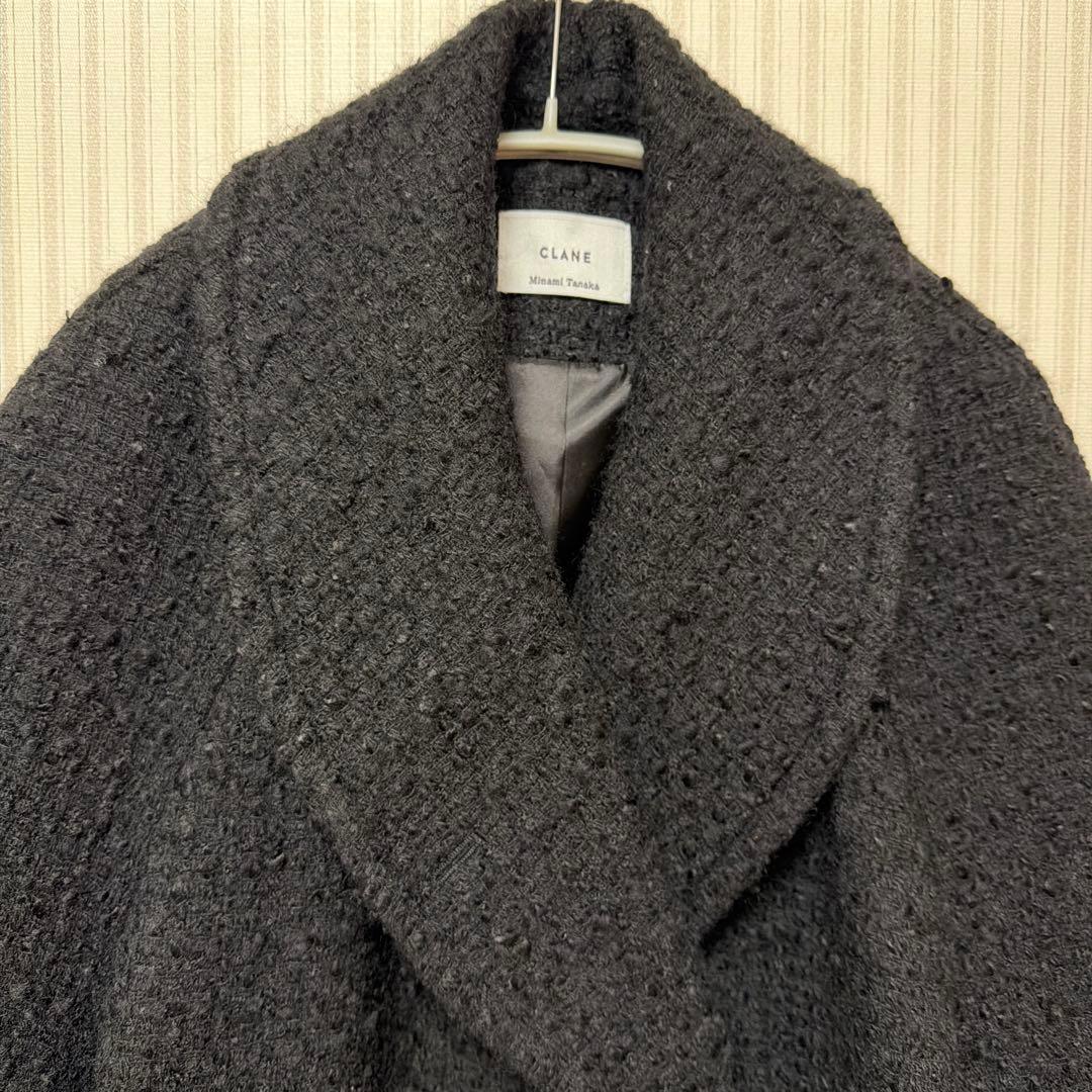 MINAMI TANAKA×CLANE OVER TWEED COATブラック0