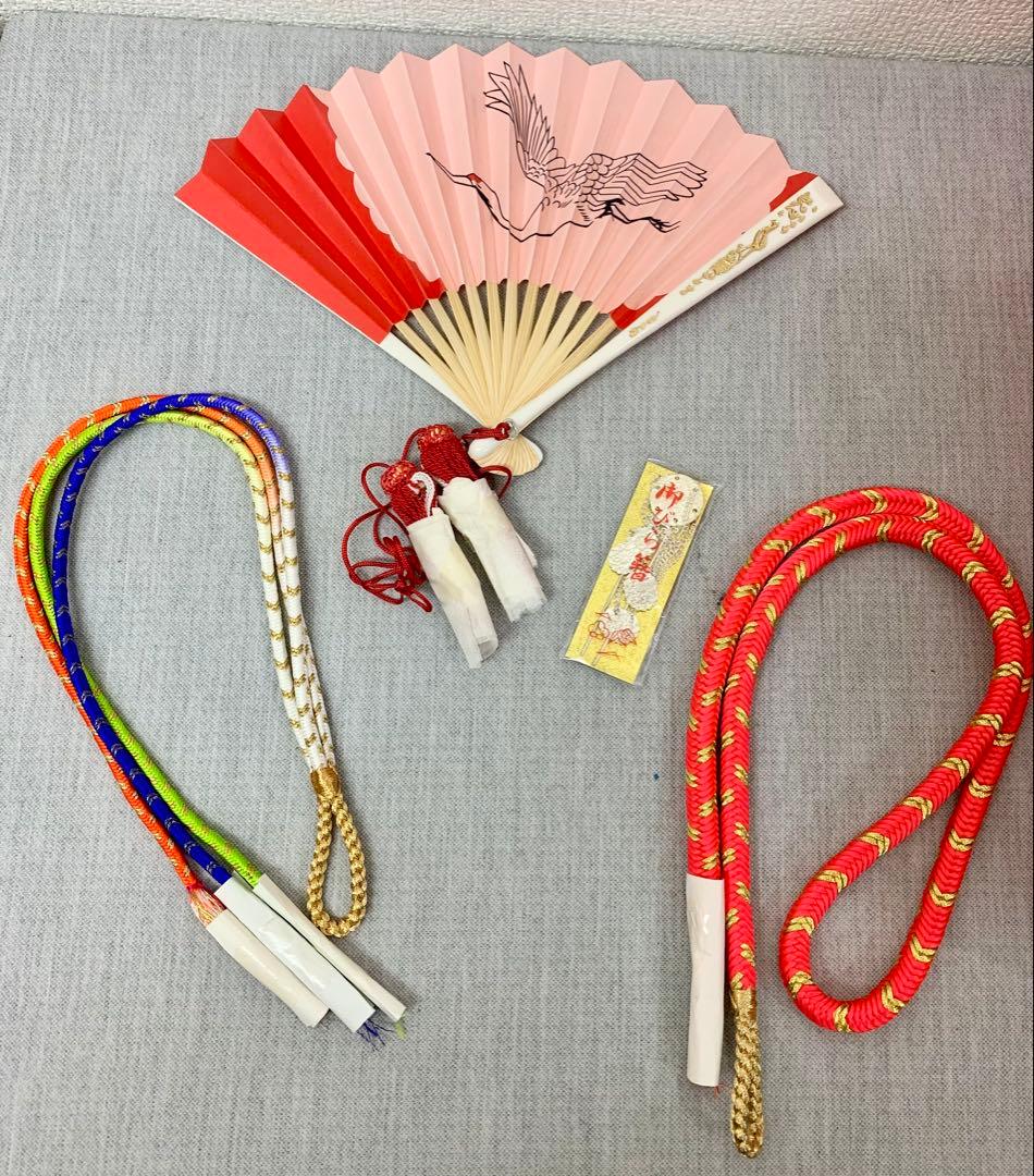 七五三 7歳 和装小物セット 作り帯 帯締め しごき 草履 バッグ ハコセコ