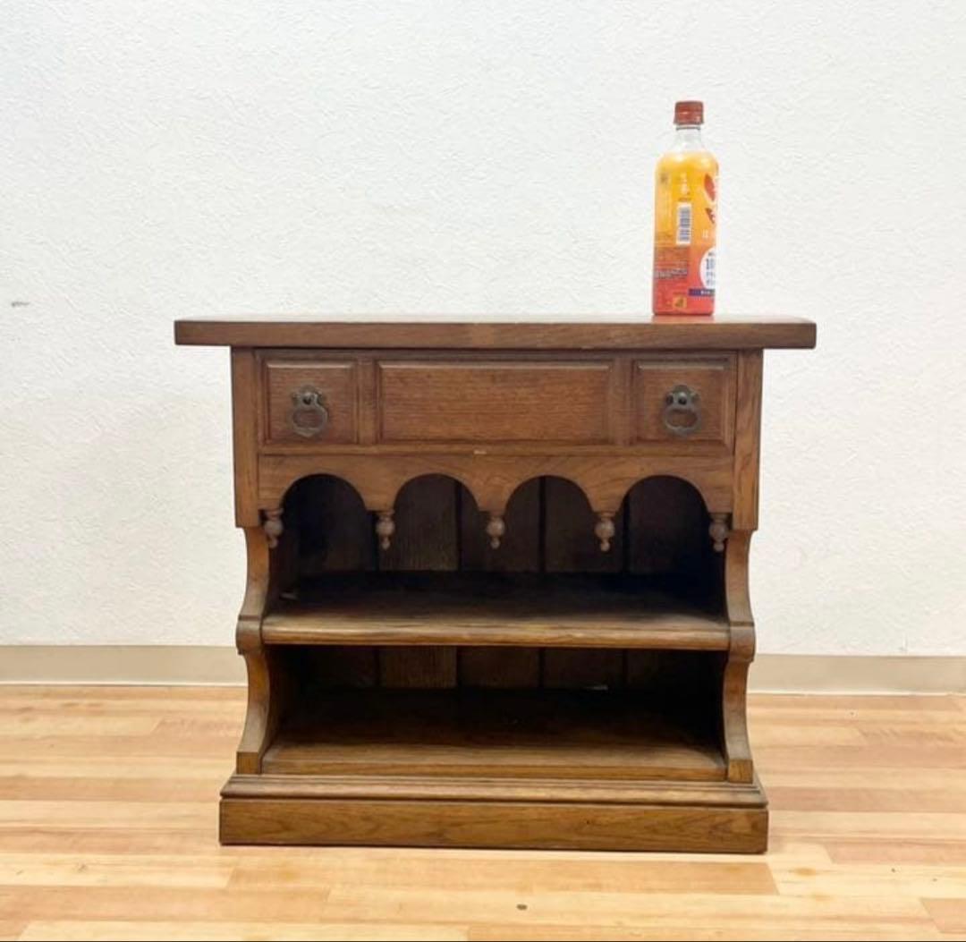 大幅値下げ！　装飾　木製台 小棚 小引き出し