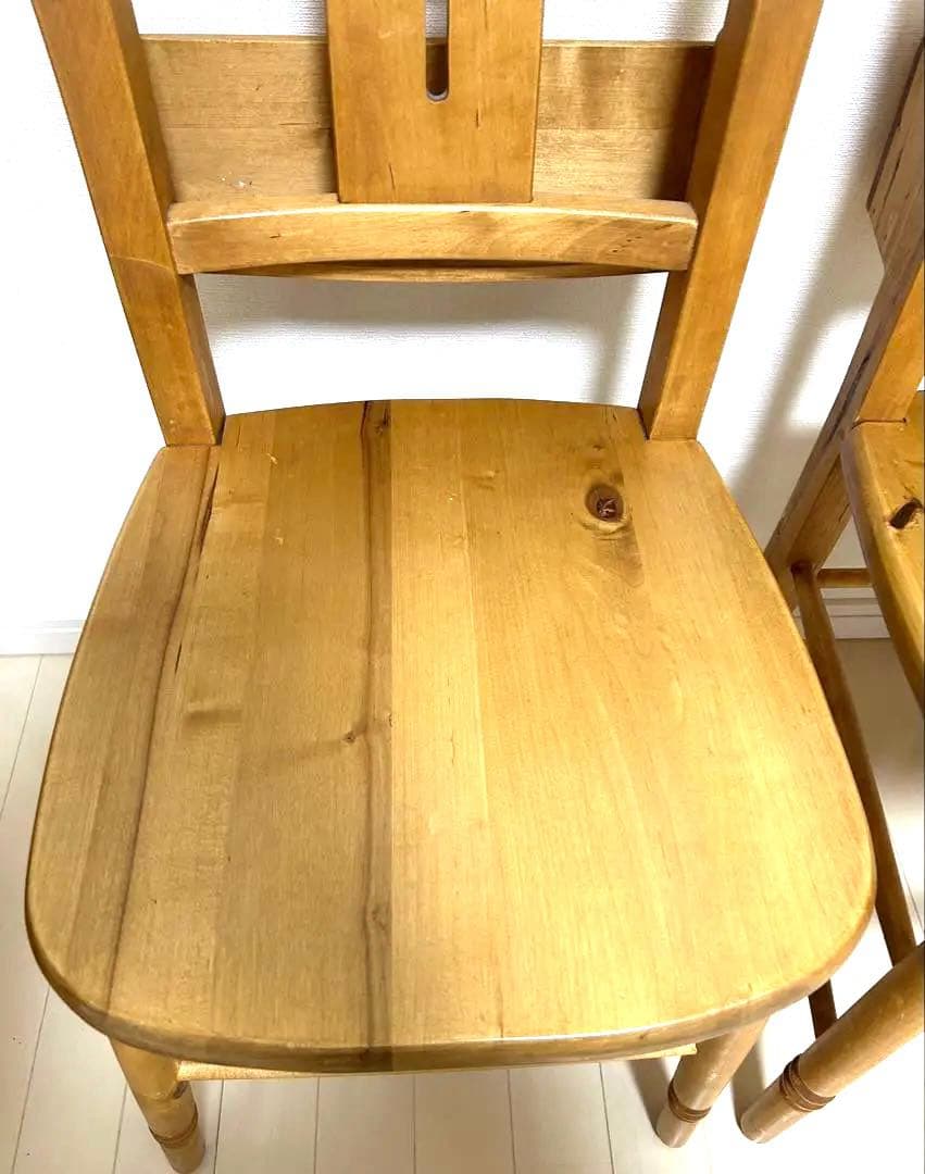 enfant チェア 2脚セット チャーチチェア ブックラック付き