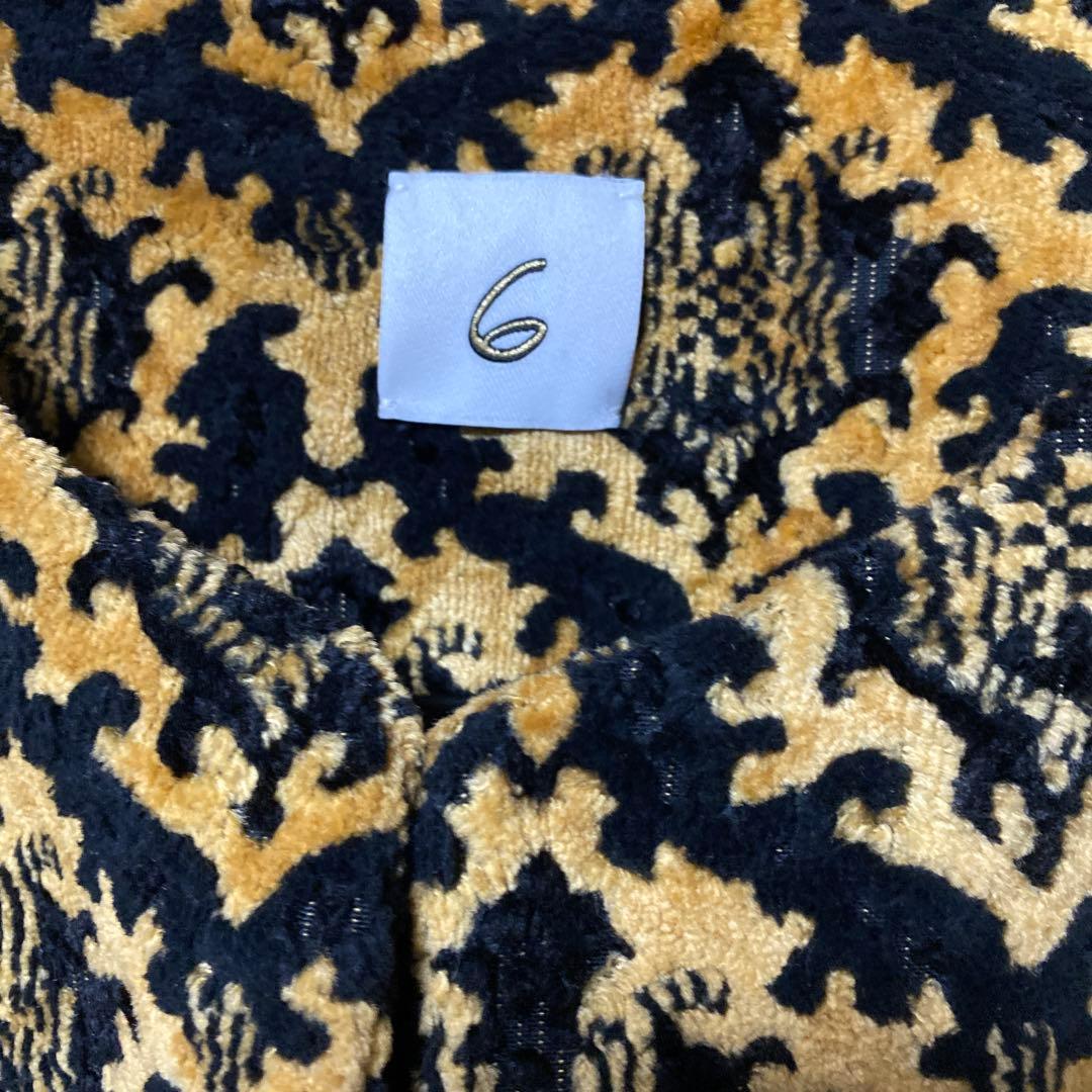 極美品 6（ROKU）カットパイルジャカード ジャケット 38