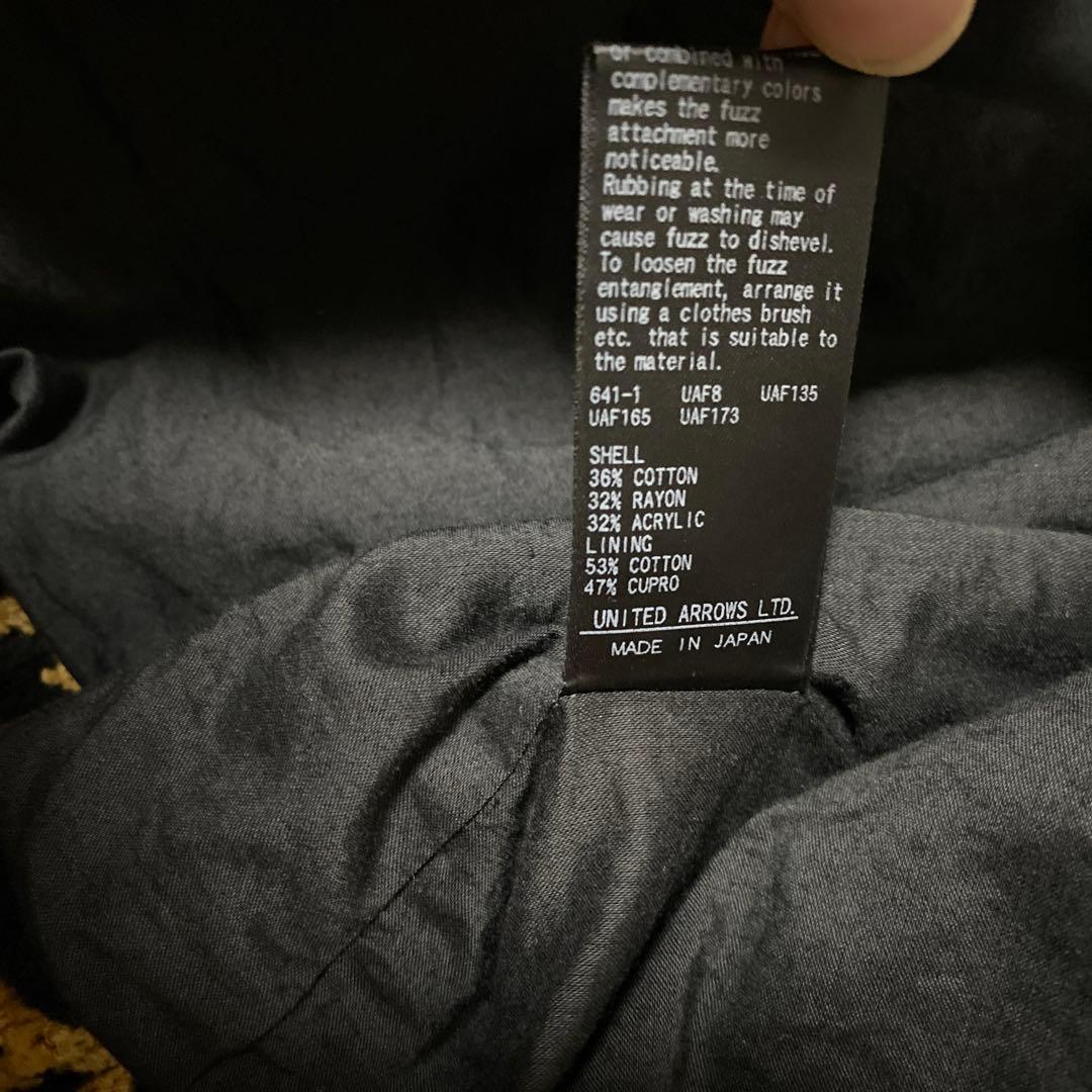 極美品 6（ROKU）カットパイルジャカード ジャケット 38