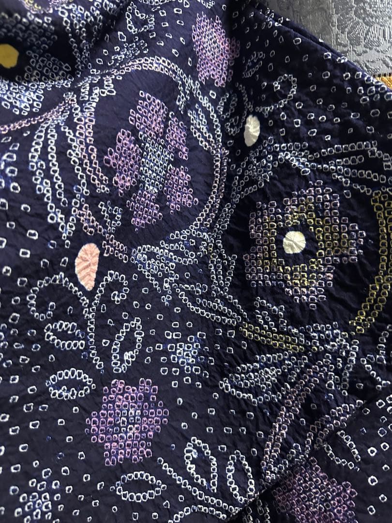 2点セット❣️新品美品✨トールサイズ✨有松鳴海絞り浴衣　藍染に紫