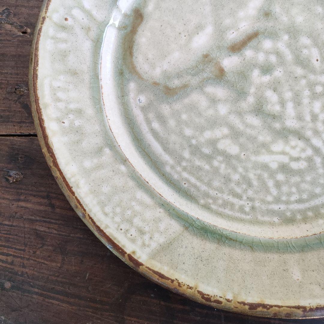 出西窯 大皿 35cm 出雲 民藝 未使用品 工芸 レア 希少 飾り皿