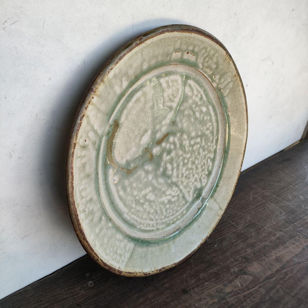 出西窯 大皿 35cm 出雲 民藝 未使用品 工芸 レア 希少 飾り皿