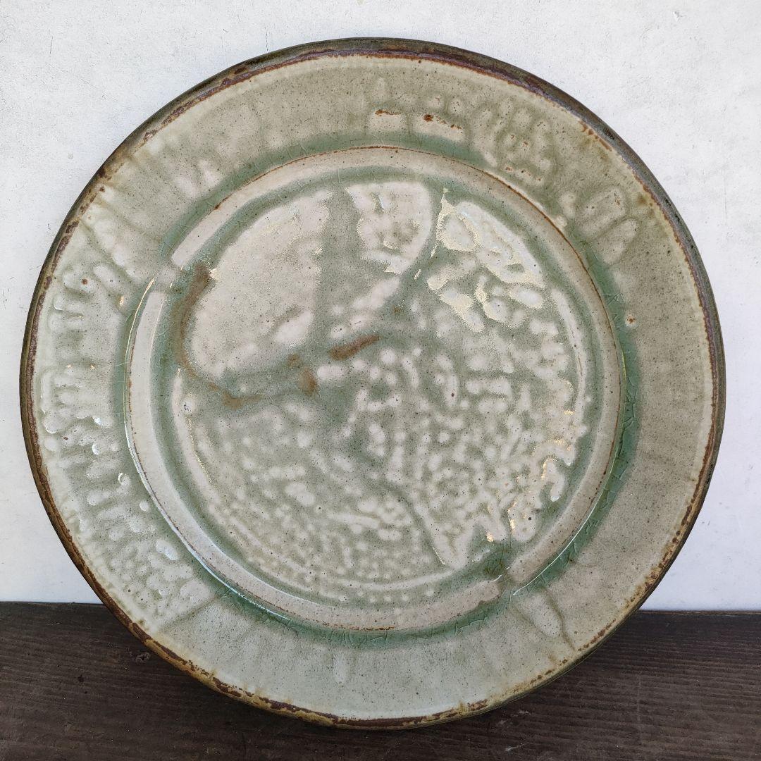 出西窯 大皿 35cm 出雲 民藝 未使用品 工芸 レア 希少 飾り皿