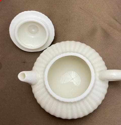 宜興焼朱泥蓮心急須と白磁水差しセット