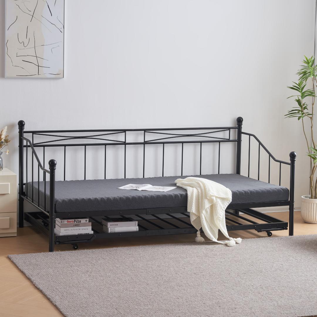 【新作】【ブラック】親子ベッド 二段ベッド パイプベッド 多段ベッド
