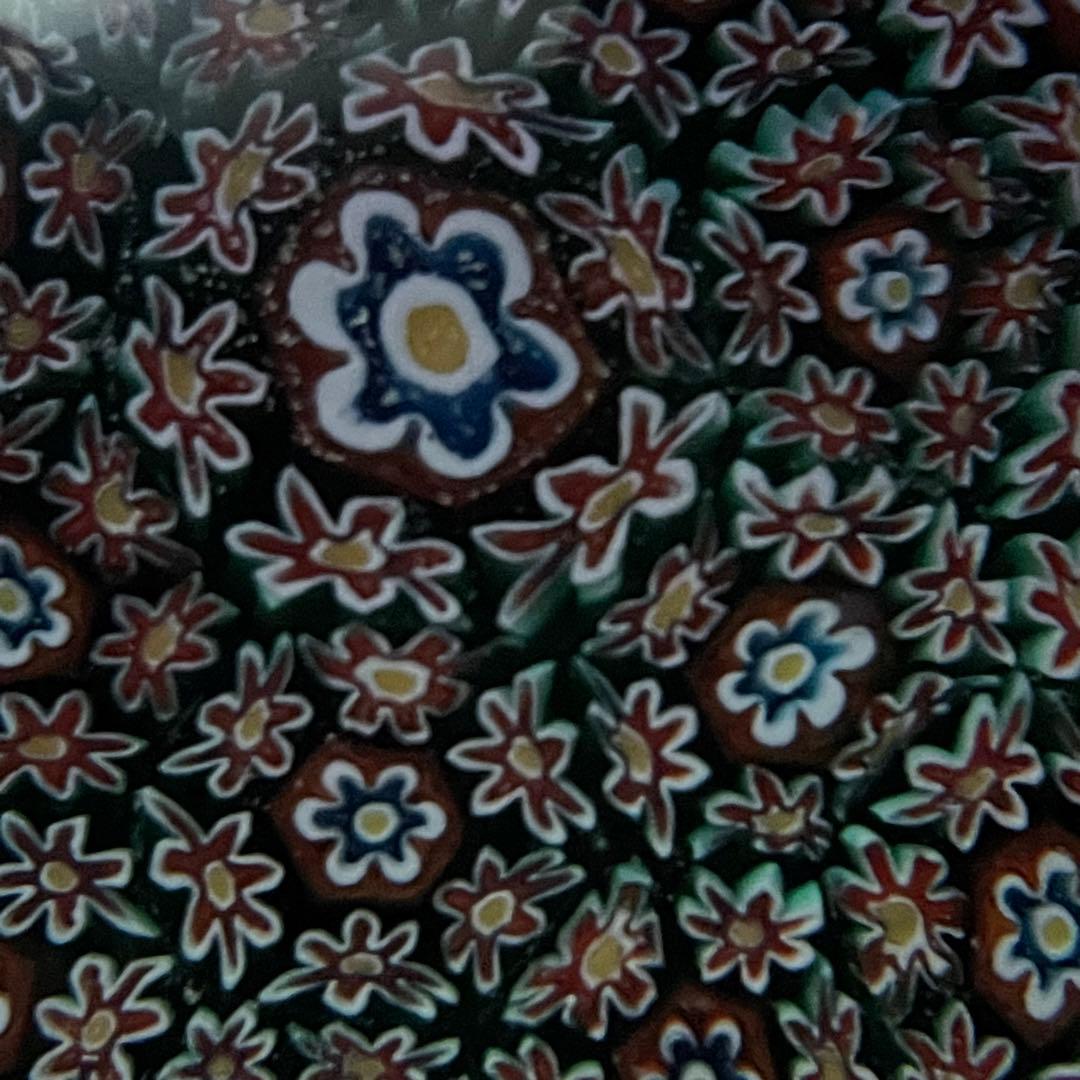 高級ミルフィオリ ペーパーウエイト 綺麗な花模様 オールドバカラ サンルイ