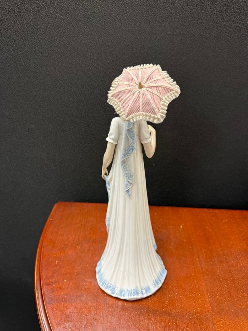 リヤドロ フィギュリン 傘を持つ女性 展示保管品