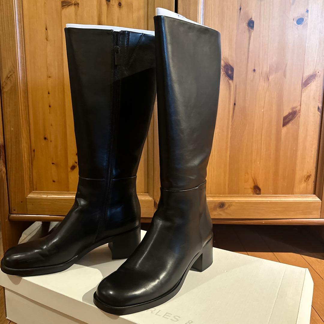 CHARLES & KEITH ブラックロングブーツ