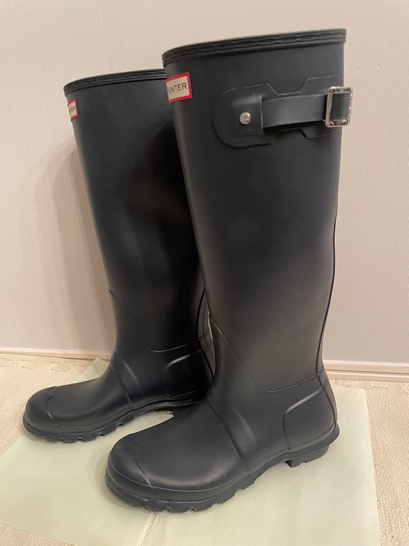 ハンター　レディース　トールレインシューズ　ネイビー25cm