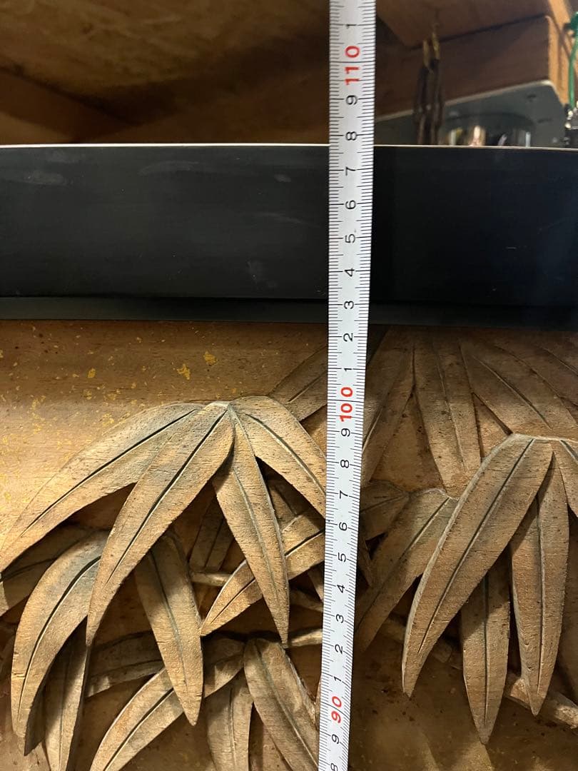 衝立、彫刻衝立、水彩絵衝立、明治時代衝立、木彫り衝立、鶏と竹とすずめ