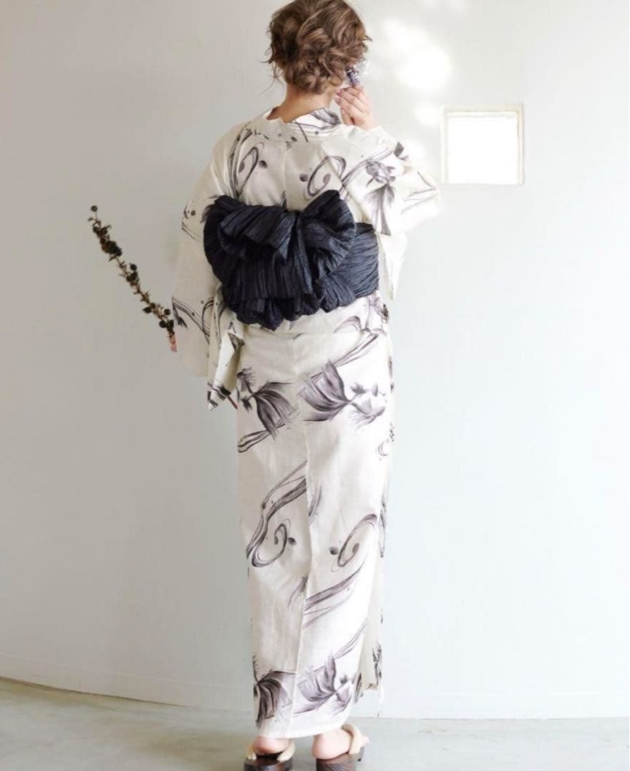 クリーニング済み Dita 京の水墨画 浴衣5点セット