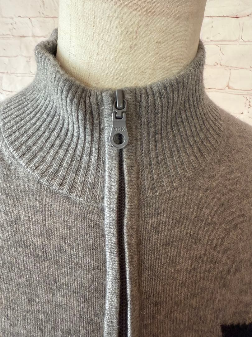 PEARLY GATES グレー ジップアップセーター　カシミヤ　サイズ4